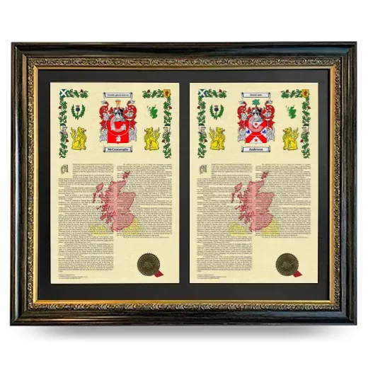 Double Armorial History Framed - Heirloom