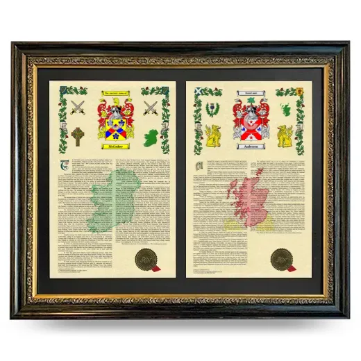 Double Armorial History Framed - Heirloom
