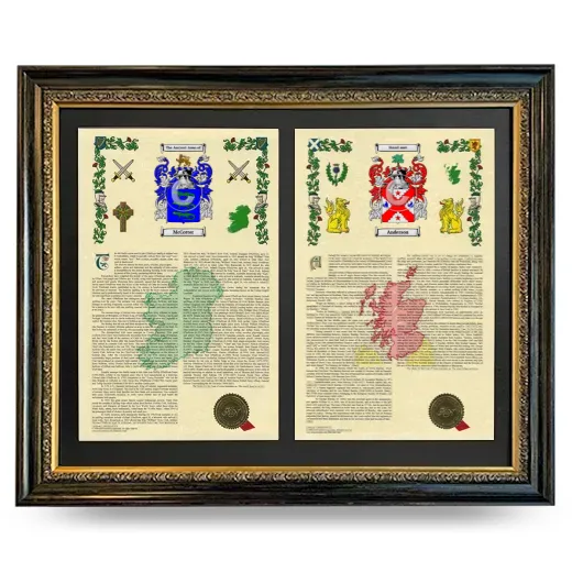 Double Armorial History Framed - Heirloom