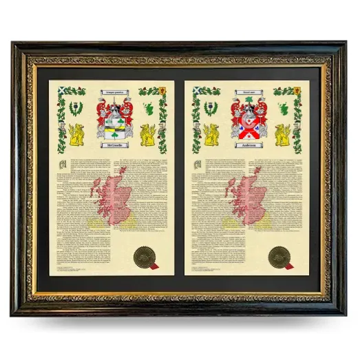 Double Armorial History Framed - Heirloom