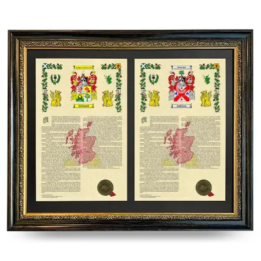 Double Armorial History Framed - Heirloom