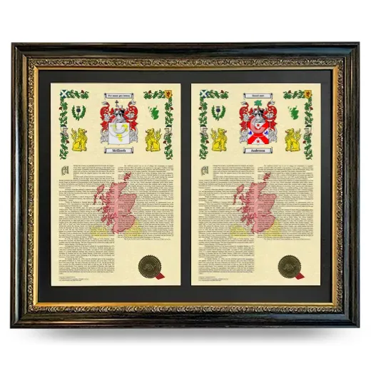 Double Armorial History Framed - Heirloom