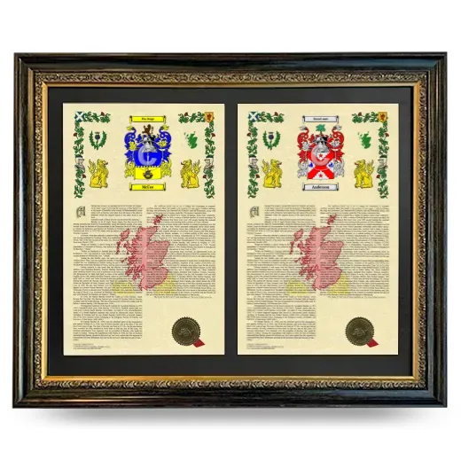 Double Armorial History Framed - Heirloom