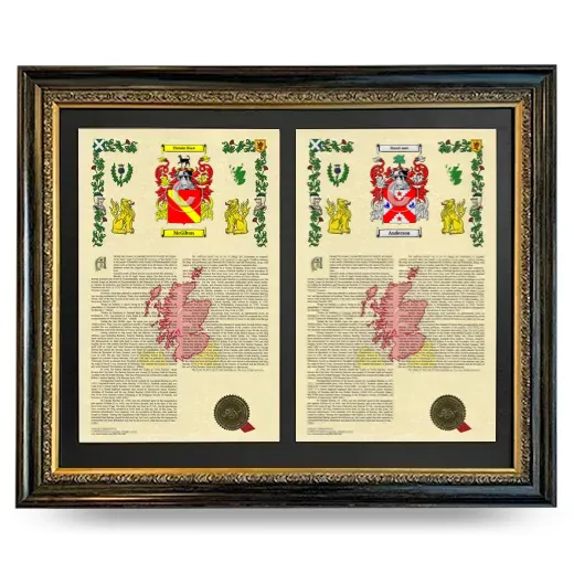 Double Armorial History Framed - Heirloom