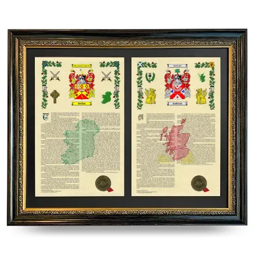 Double Armorial History Framed - Heirloom
