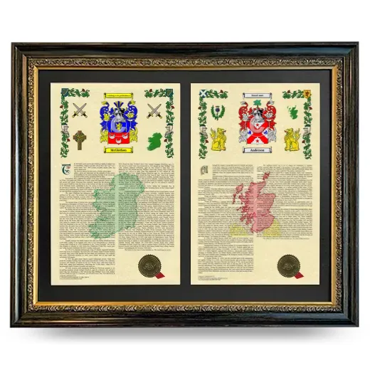 Double Armorial History Framed - Heirloom