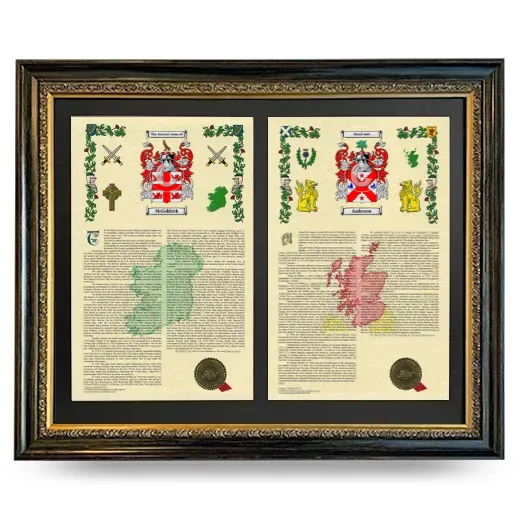 Double Armorial History Framed - Heirloom