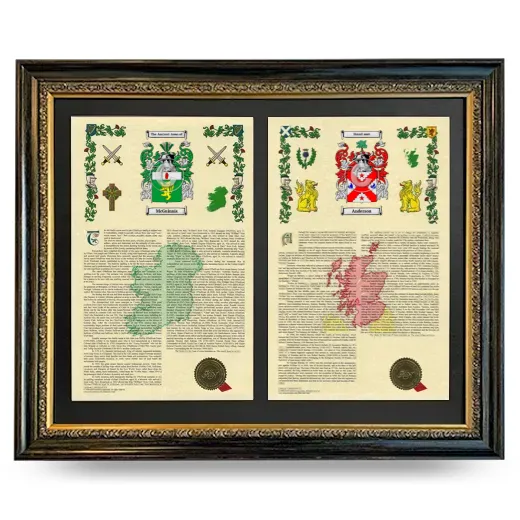 Double Armorial History Framed - Heirloom