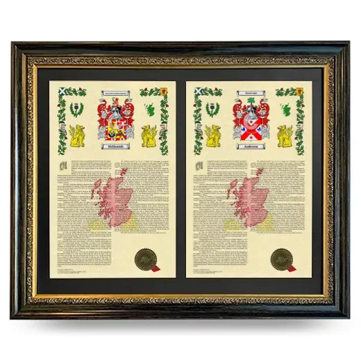 Double Armorial History Framed - Heirloom
