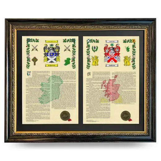 Double Armorial History Framed - Heirloom