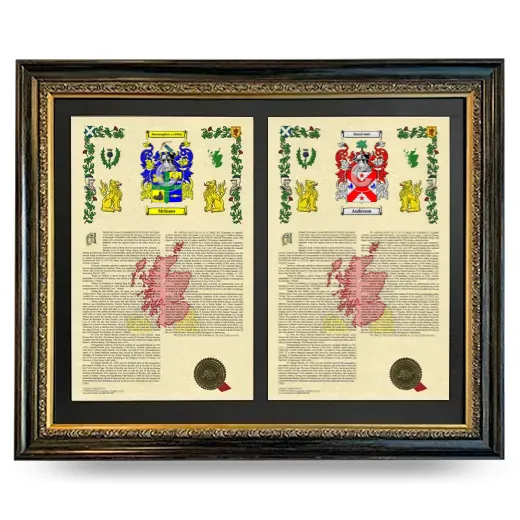 Double Armorial History Framed - Heirloom