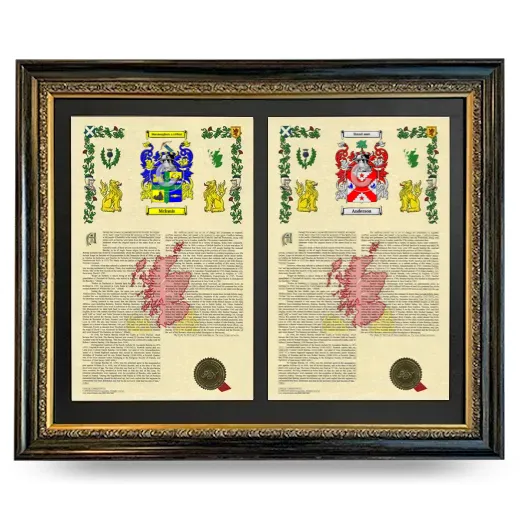 Double Armorial History Framed - Heirloom