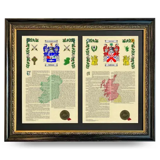 Double Armorial History Framed - Heirloom