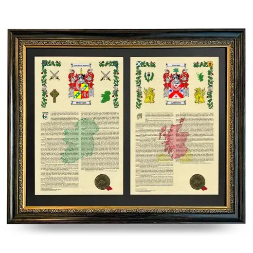 Double Armorial History Framed - Heirloom