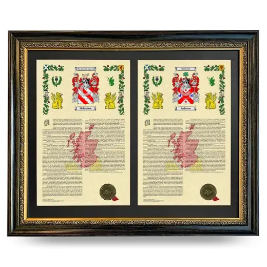 Double Armorial History Framed - Heirloom