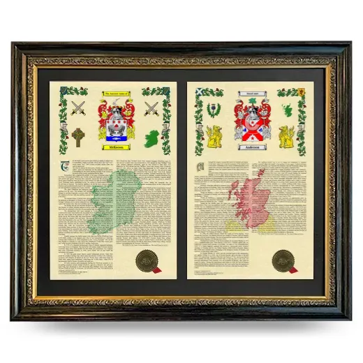 Double Armorial History Framed - Heirloom