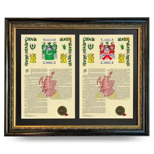Double Armorial History Framed - Heirloom