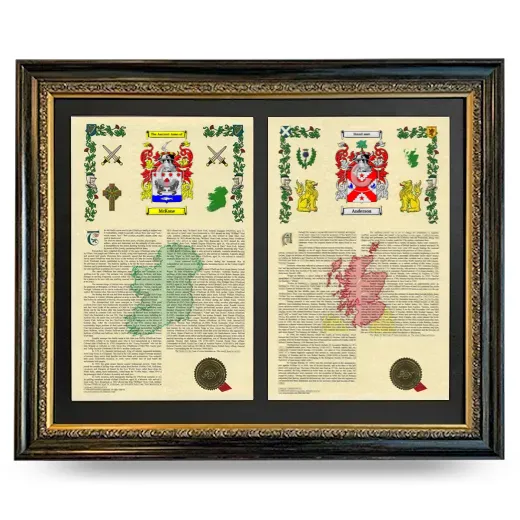 Double Armorial History Framed - Heirloom