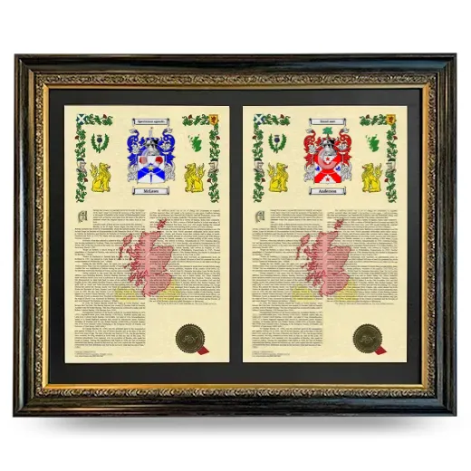 Double Armorial History Framed - Heirloom