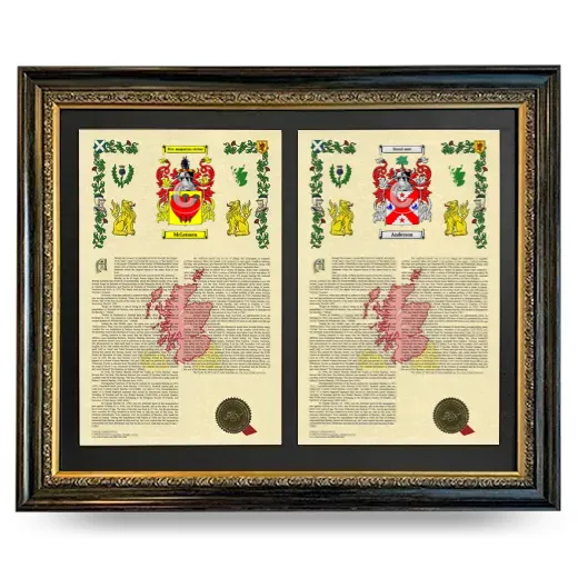 Double Armorial History Framed - Heirloom