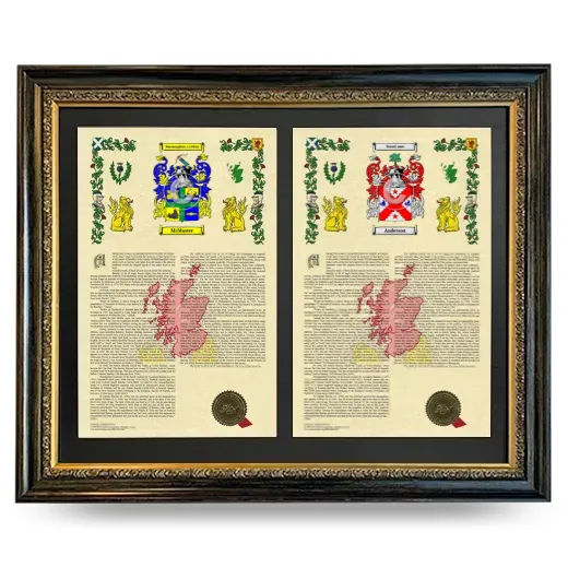 Double Armorial History Framed - Heirloom