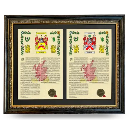 Double Armorial History Framed - Heirloom