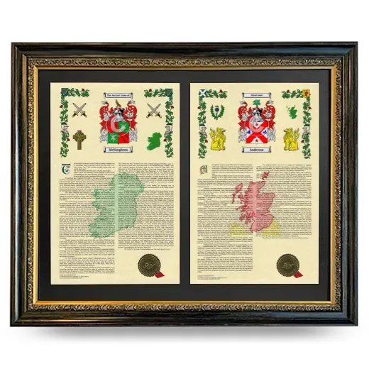 Double Armorial History Framed - Heirloom
