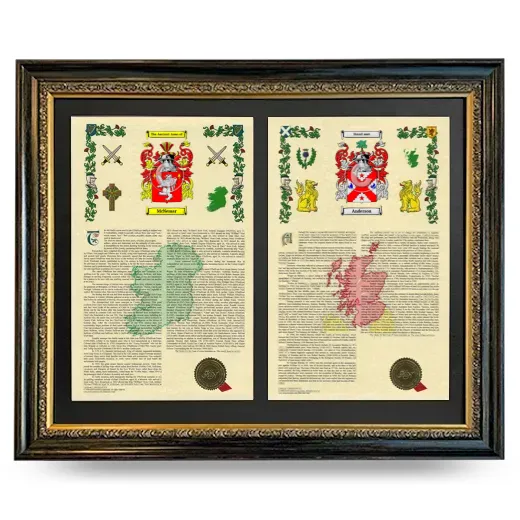 Double Armorial History Framed - Heirloom