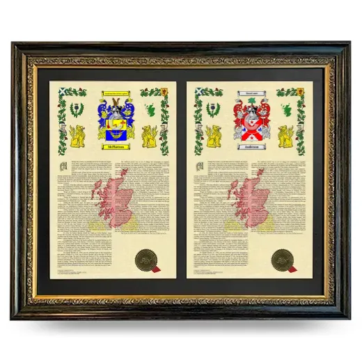 Double Armorial History Framed - Heirloom