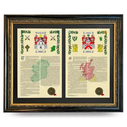 Double Armorial History Framed - Heirloom