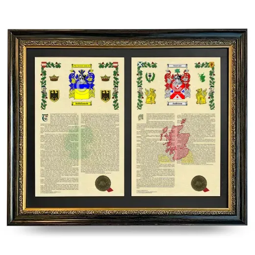 Double Armorial History Framed - Heirloom