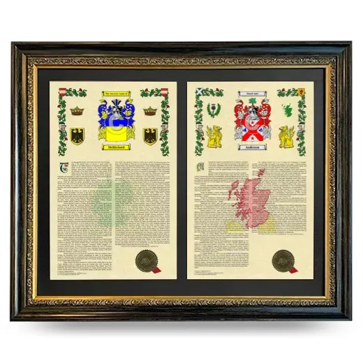 Double Armorial History Framed - Heirloom