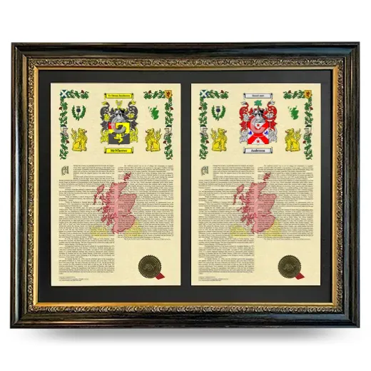 Double Armorial History Framed - Heirloom