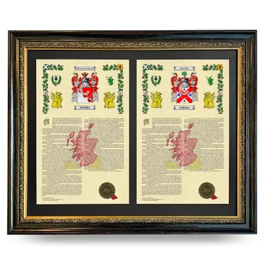 Double Armorial History Framed - Heirloom