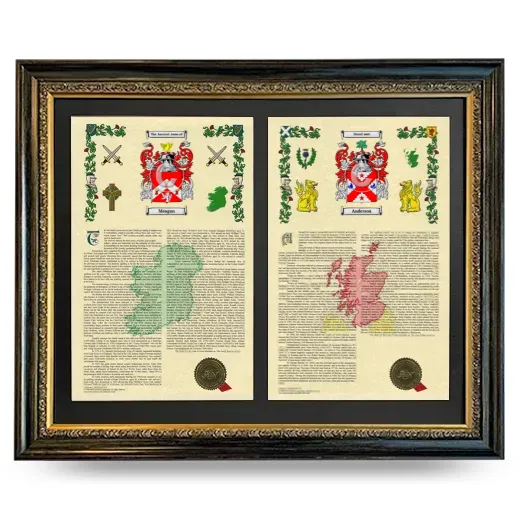 Double Armorial History Framed - Heirloom