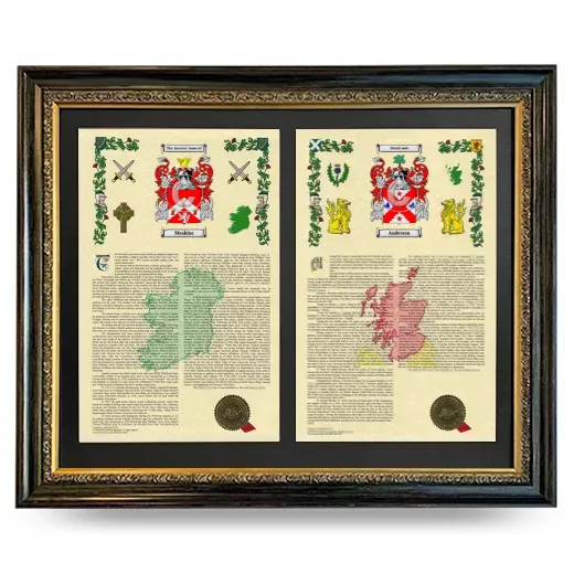 Double Armorial History Framed - Heirloom