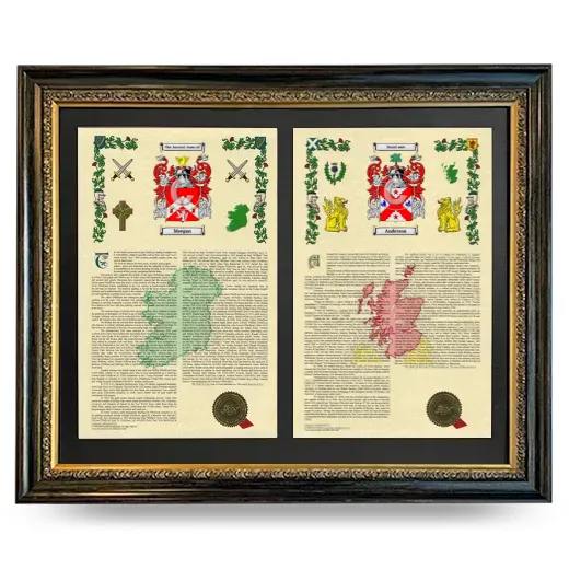 Double Armorial History Framed - Heirloom