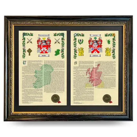 Double Armorial History Framed - Heirloom