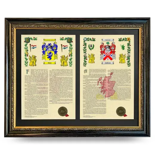 Double Armorial History Framed - Heirloom