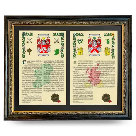 Double Armorial History Framed - Heirloom