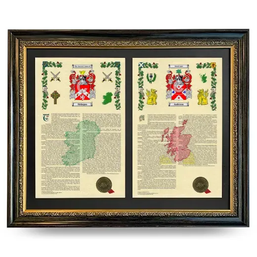 Double Armorial History Framed - Heirloom