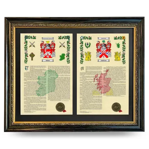 Double Armorial History Framed - Heirloom