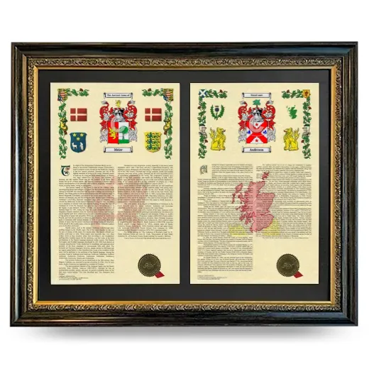 Double Armorial History Framed - Heirloom