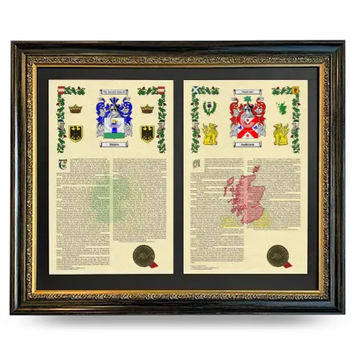 Double Armorial History Framed - Heirloom
