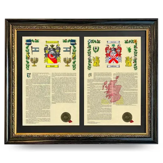 Double Armorial History Framed - Heirloom