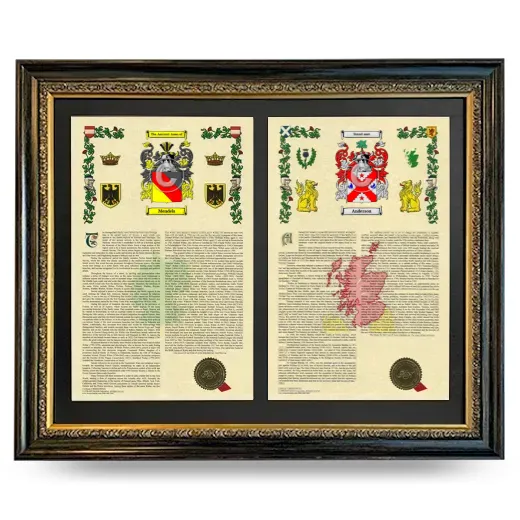 Double Armorial History Framed - Heirloom