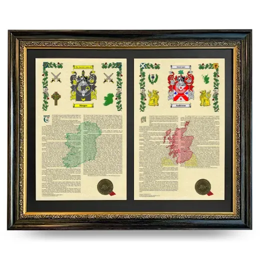 Double Armorial History Framed - Heirloom