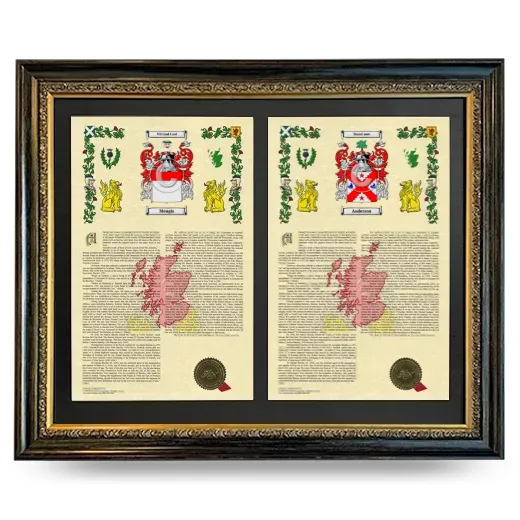 Double Armorial History Framed - Heirloom