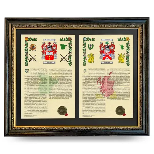 Double Armorial History Framed - Heirloom