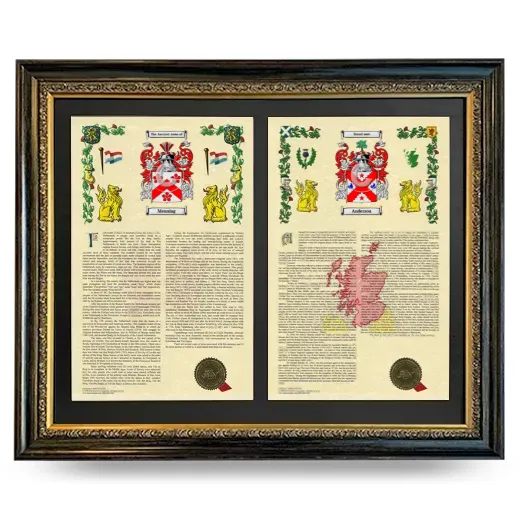 Double Armorial History Framed - Heirloom